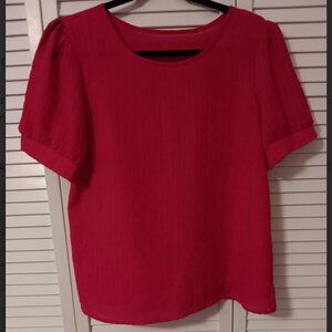 Hot Pink Puff Sleeve Top